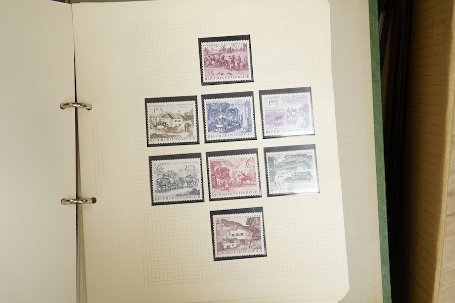 A collection of loose sheets of stamps in files. Condition - mostly fair